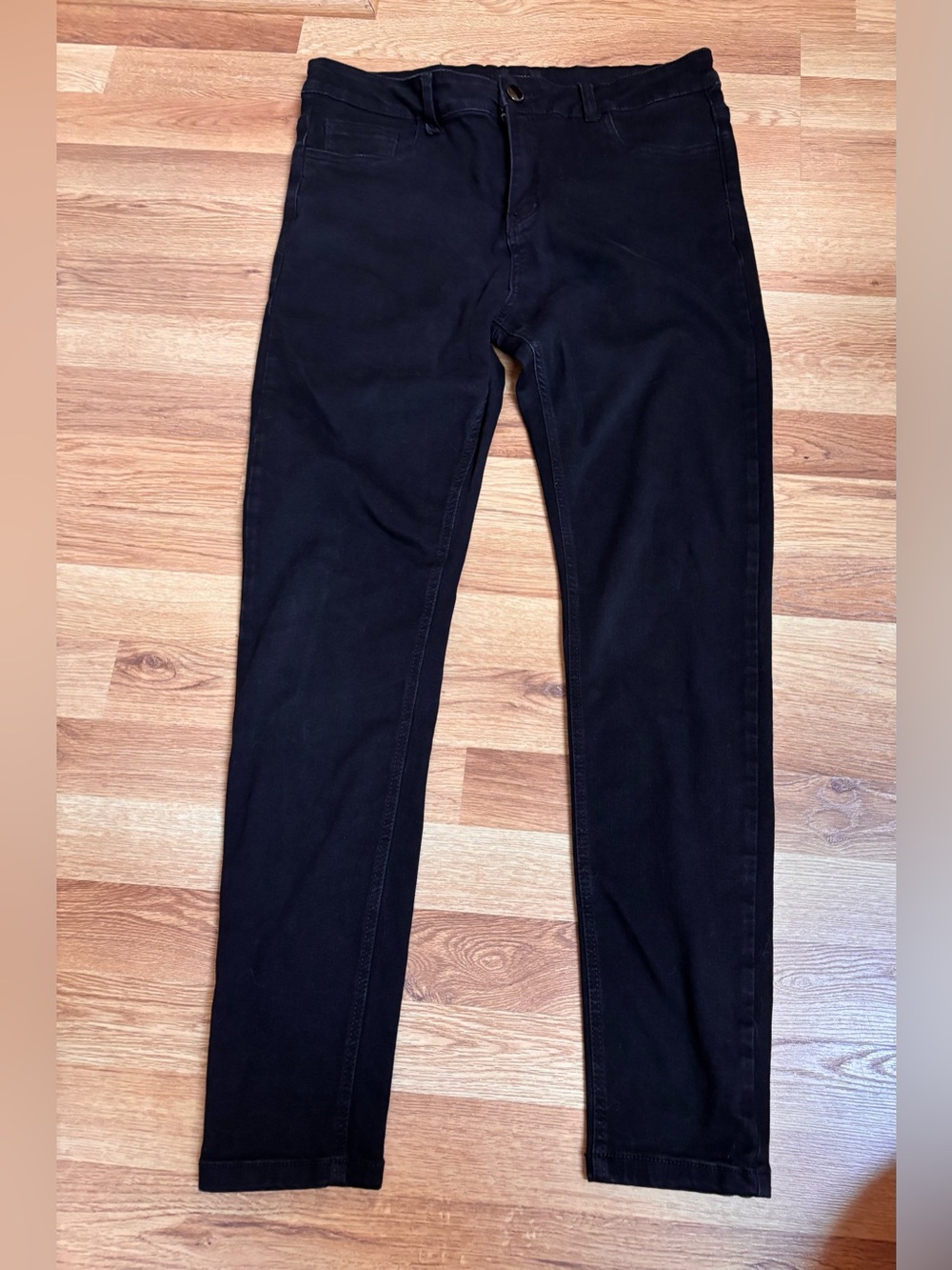 Skinny Collection Men’s Black Skinny Fit Jeans 34 x 28